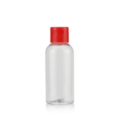 Бутылки прозрачного обжимного тип сальто 100ml верхние пластиковые с черными крышками