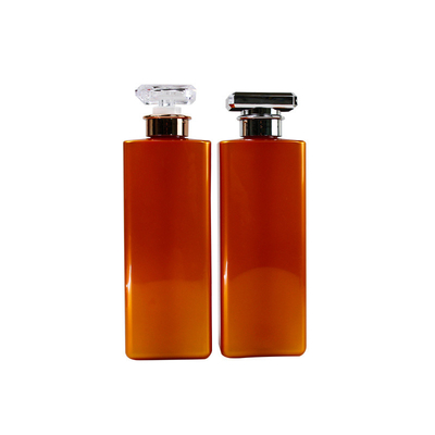 Оранжевая бутылка шампуня квадрата 800ml офсетная печать