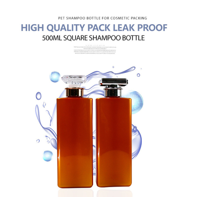 Оранжевая бутылка шампуня квадрата 800ml офсетная печать